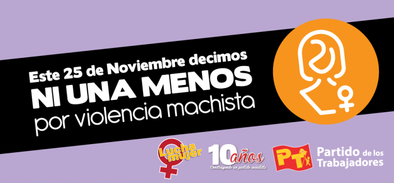 Este 25 de Noviembre exigimos ¡Ni una menos por violencia machista!