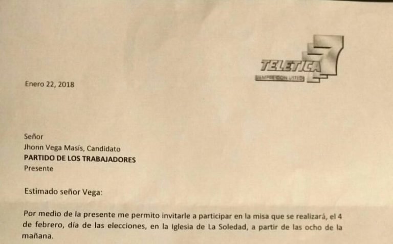 Carta Pública de Jhon Vega a Ignacio Santos, director de Telenoticias